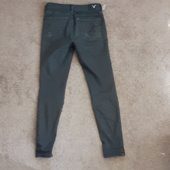 American Eagle Outfitters Green Hi-Rise Jeggings - Picture 3 of 5